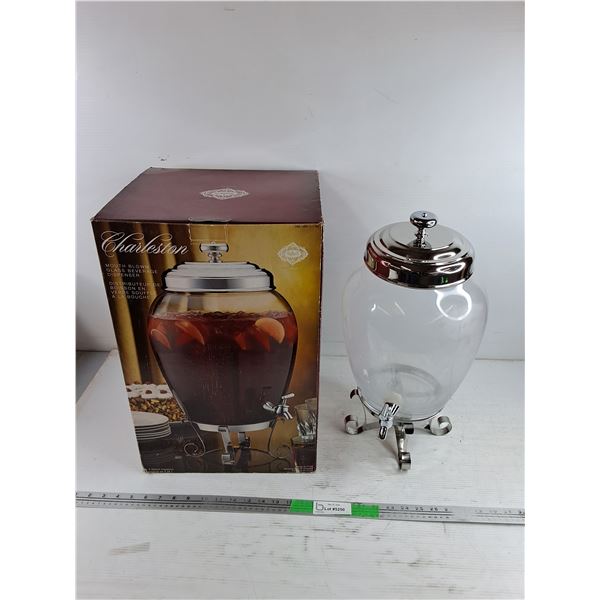 Charleston Mouth Blown Glass Beverage Dispenser - PICKUP PREFERRED