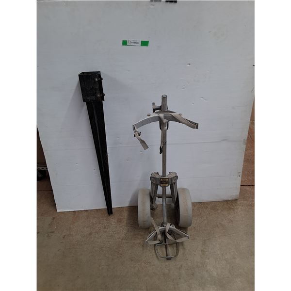 Vintage Browning Bag Boy Hand Truck & Post Anchor Spike 36", PICKUP ONLY