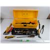 Image 1 : Cambril Plastic Tool Box, Sockets, Utility Knifes, Hammer, Pliers, Wire Brush, Misc