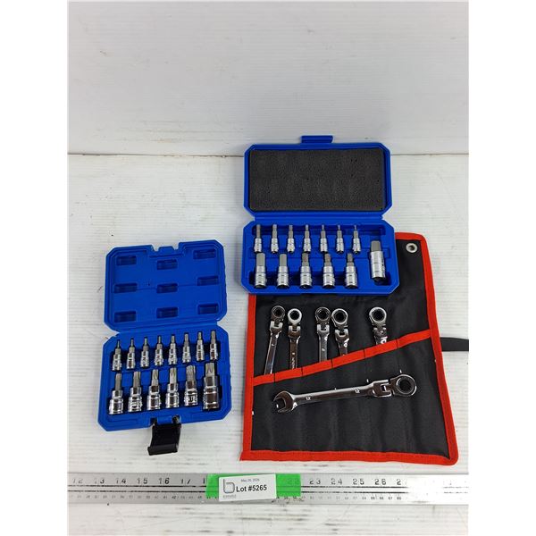 Ratchet Combo Wrenches, Hex & Torx Socket Sets