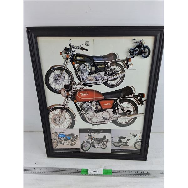 Framed Motorcycle Poster 22" x 18"