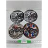 Image 1 : (4) Motorcycle Metal Signs 8"