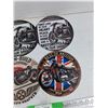 Image 3 : (4) Motorcycle Metal Signs 8"