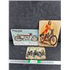 Image 1 : (3) Motorcycle Wall Metal Signs
