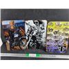 Image 1 : (3) Motorcycle Wall Signs 12" x 8"