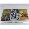 Image 1 : (3) Motorcycle Wall Signs 12" x 8"