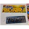 Image 2 : Triumph Sign & (2) Motorcycle Magnets