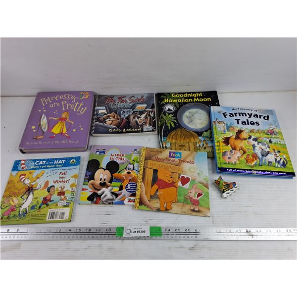 Assorted Kids Books & Rollerblade Ornament