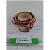 Image 2 : Genuine Leather Dog Leash Belt - Size XL