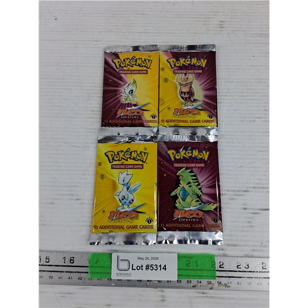 (4)  Packs of 11 Pokemon Neo Destiny Cards - Sealed