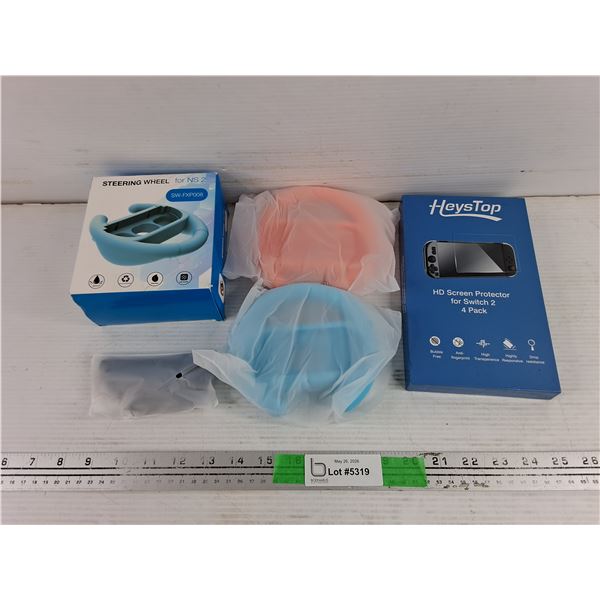 Heys Top HD Screen Protector for Switch 2 4 Pack - Sealed, Steering Wheels for NS 2