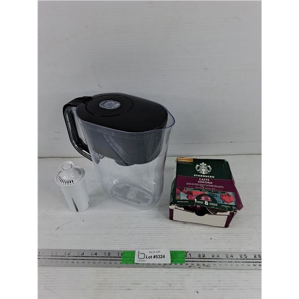 Brita Water Pitcher w/Filter, Starbucks Caffe Verona Pods