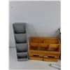 Image 2 : Plastic Cutlery Organizer, Wooden Kitchen Organizer & LED Fan Mirror - As Is