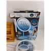 Image 4 : Plastic Cutlery Organizer, Wooden Kitchen Organizer & LED Fan Mirror - As Is