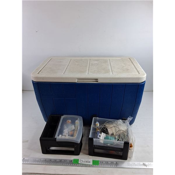 *Coleman Cooler 23" x 14" x 13", Assorted Crafting Supplies, PICKUP ONLY