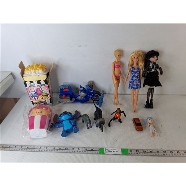 Barbie & Wednesday Addams Dolls, Stitch Bop It, Misc.