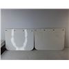 Image 2 : (2) Labatt's Right Out of the Ice Plastic Mud Flaps 20" x 15"- Pickup Preferred