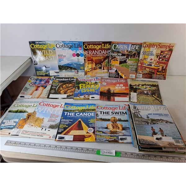 Magazines- Cabin/Cottage Life, Country Sampler, Misc.- Pickup Preferred