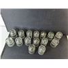 Image 2 : (15) Clear Glass Hemingray Insulators- Three Chipped