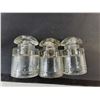 Image 4 : (15) Clear Glass Hemingray Insulators- Three Chipped