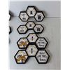 Image 2 : (8) MDF Bee Themed Wood Decor Signs 10" x 5.5"