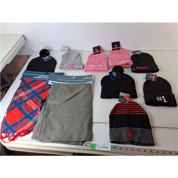 Winter Outerware- Toques & Scarves, New