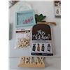 Image 4 : Glitter Wall Decor Signs, Cookbook/Tablet Stands, Wood Shapes, Misc.