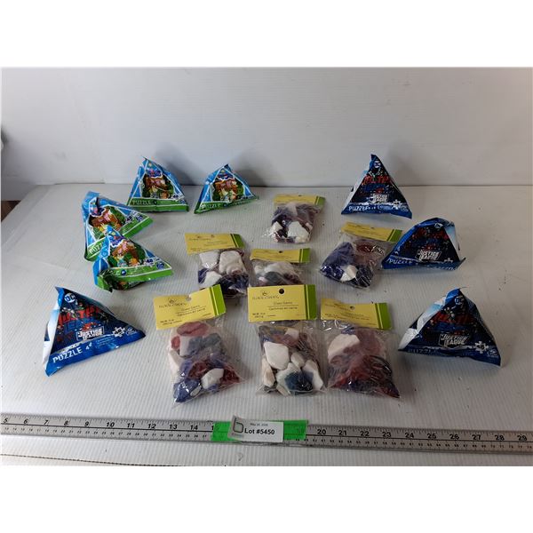 Glass Gems, Justice League & Peppa Pig Puzzles- Sealed