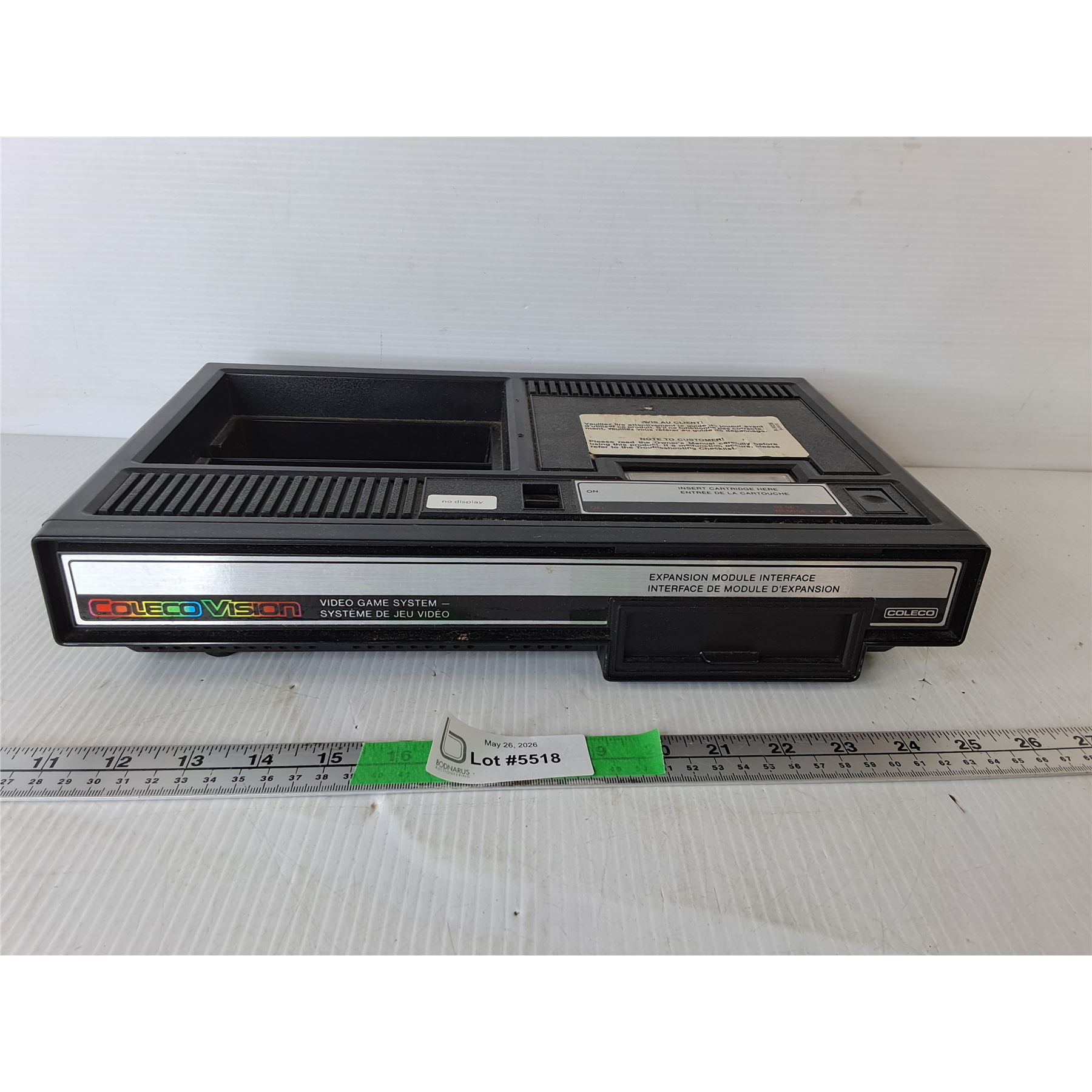 Coleco Vision Game Console- No Cord - Bodnarus Auctioneering