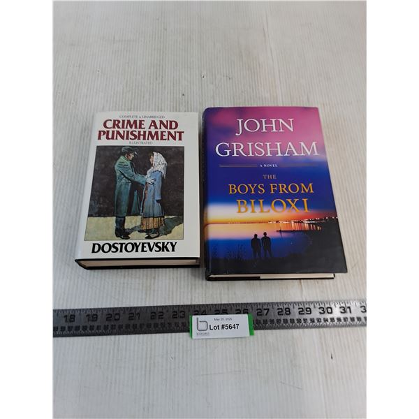 (2) Hard Cover Books (Crime & Punishment & Boys From Biloxi)