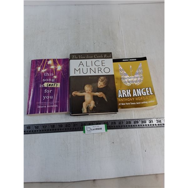 (3) Books (This Song Is Not For You, The View From Castle Rock, Ark Angel)