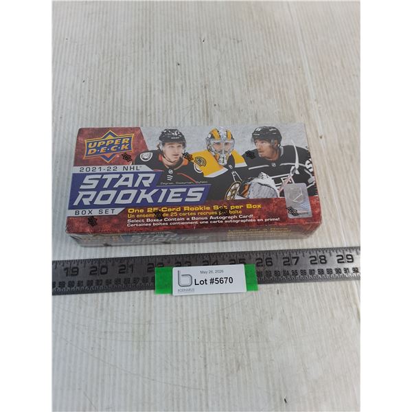 Sealed Upper Deck 2021/22 NHL Star Rookies 25-Card Box Set - Cannot Authenticate