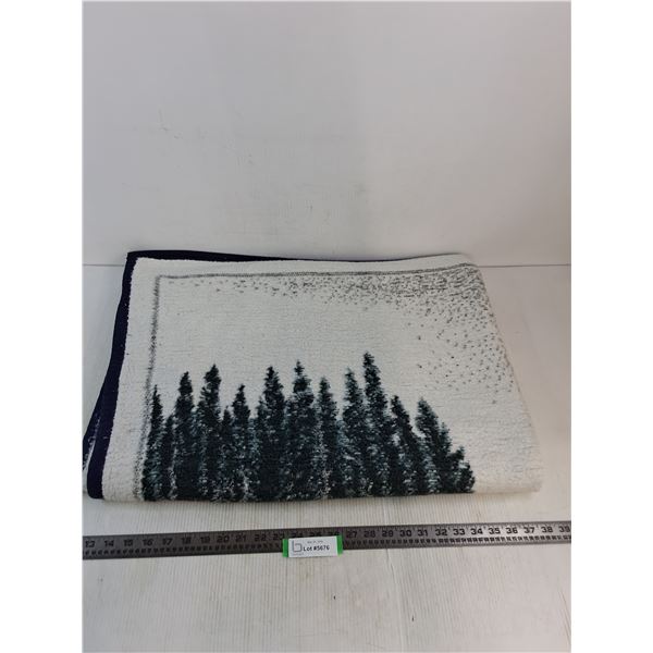 "Loons on Lake" Blanket - 54" x 72" - Possibly Wool Blend