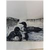 Image 2 : "Loons on Lake" Blanket - 54" x 72" - Possibly Wool Blend