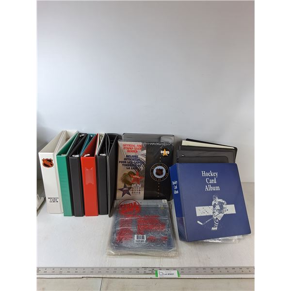 Assorted Binders (18), Hockey Card Pages, Power Caps - Cannot Ship