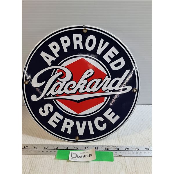 Packard Round Metal Sign 11.75