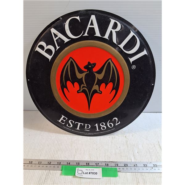Bacardi Metal Round Sign 14"