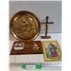 Image 1 : (4) Wall Hangings Christian Religious Items