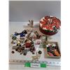 Image 1 : Misc items, Pins, Keychains, Craft Materials, Ceramic cat, Torn $ bills