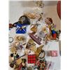 Image 5 : Misc items, Pins, Keychains, Craft Materials, Ceramic cat, Torn $ bills