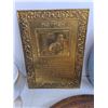 Image 2 : Vases, Brass "Mother" Plaque, Wooden Platter, GE Fan - Tested, Spice Turnstile, Tin