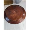 Image 6 : Vases, Brass "Mother" Plaque, Wooden Platter, GE Fan - Tested, Spice Turnstile, Tin