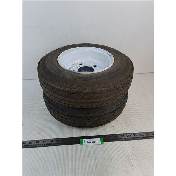 (2) Eco-Trail ST Trailer Tires - Size Pictured