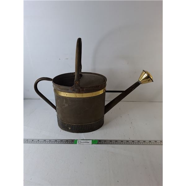 Vintage Metal Water Can 17.5" Tall with Handle- Cannot Ship