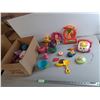 Image 1 : Children's Toy Lot- Fisher Price Phone, Clock, Play Foods, Misc.