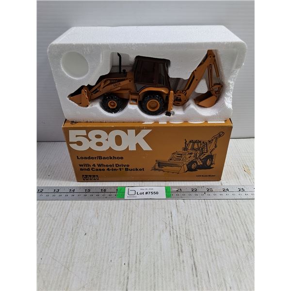 1:35 Case Die-Cast Loader/Backhoe-4 Wheel Drive/4 in 1 Bucket (NIB)