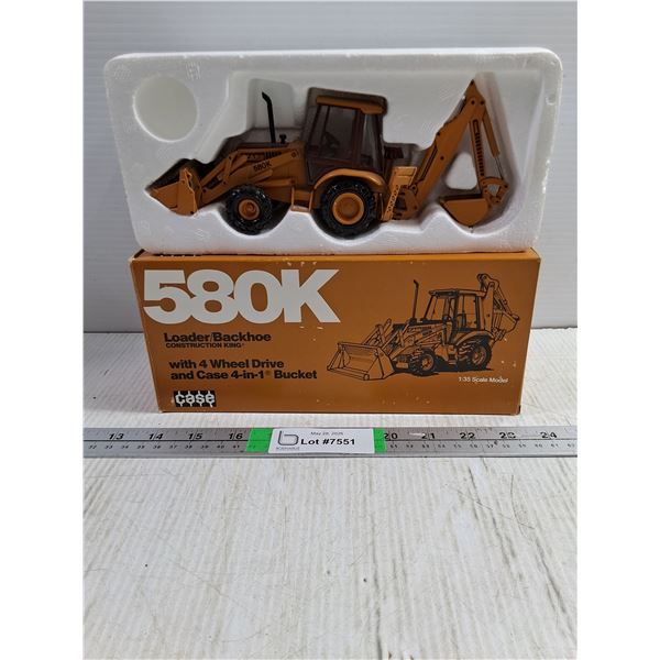 1:35 Case Die-Cast Loader/Backhoe-4 Wheel Drive/4 in 1 Bucket (NIB)