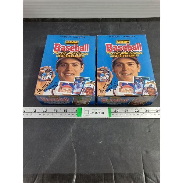 (2) Boxes of Leaf MLB Player Puzzle and Cards-36 Unopened Packages Per Box