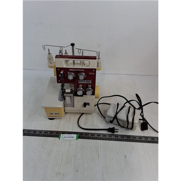 Riccar Lock RL-343 4-Thread Electric Overlock Machine - Tested