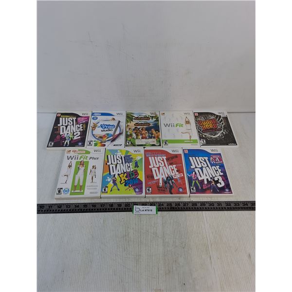 (6) Wii Video Games in 9 Cases